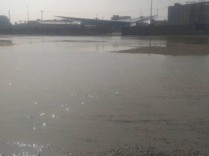 از سرگیری عملیات عمرانی پروژه ماه لند پس از بارندگی های سنگین ماهشهر + ویدئو