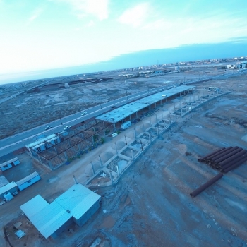 عکس هوایی از سقف فاز اول بازارچه