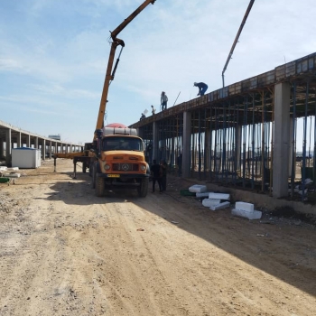 بتن ریزی سقف فاز دوم بازارچه